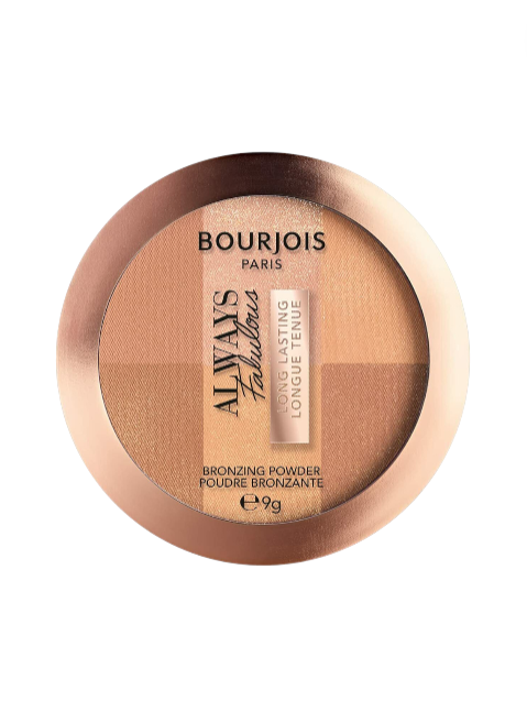 Bourjois bronzing powder with bronze color on a white background Monza Outlet