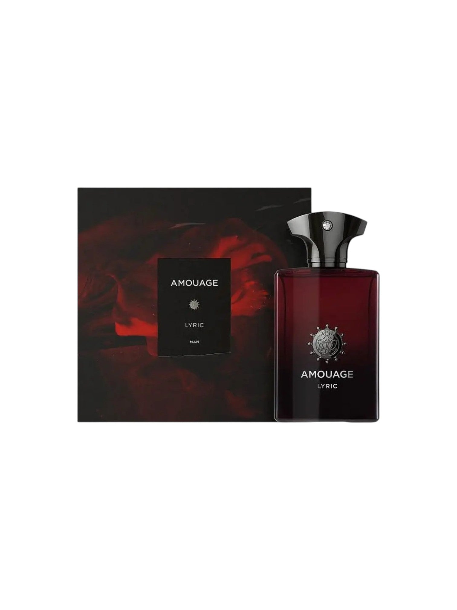 Amouage Lyric perfume bottle and packaging on a white background. Amouage, Monza Outlet, Monza Fashion, Shein Outlet