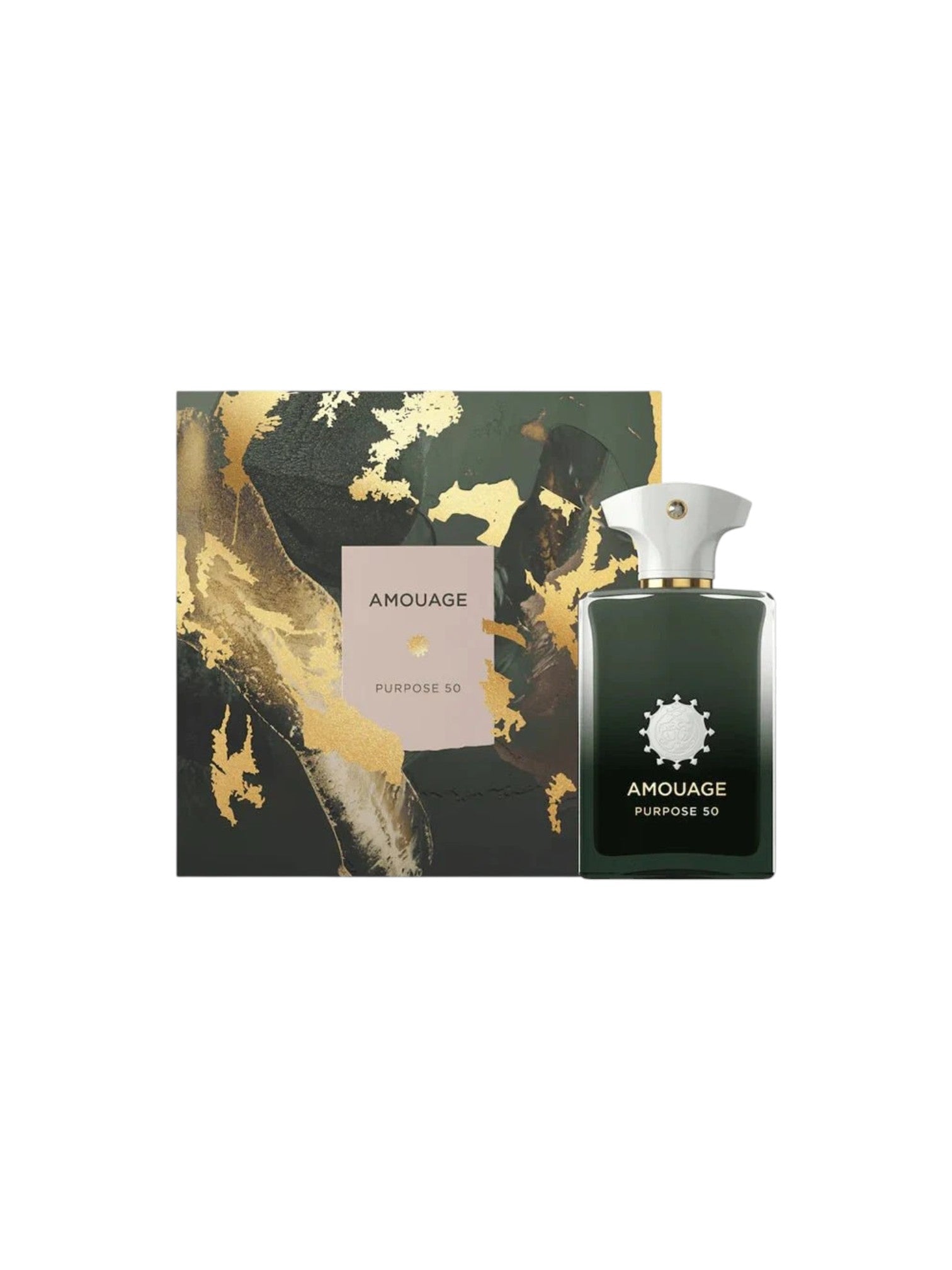 Amouage perfume bottle with packaging on a white background. Amouage, Monza Outlet, Monza Fashion, Shein Outlet