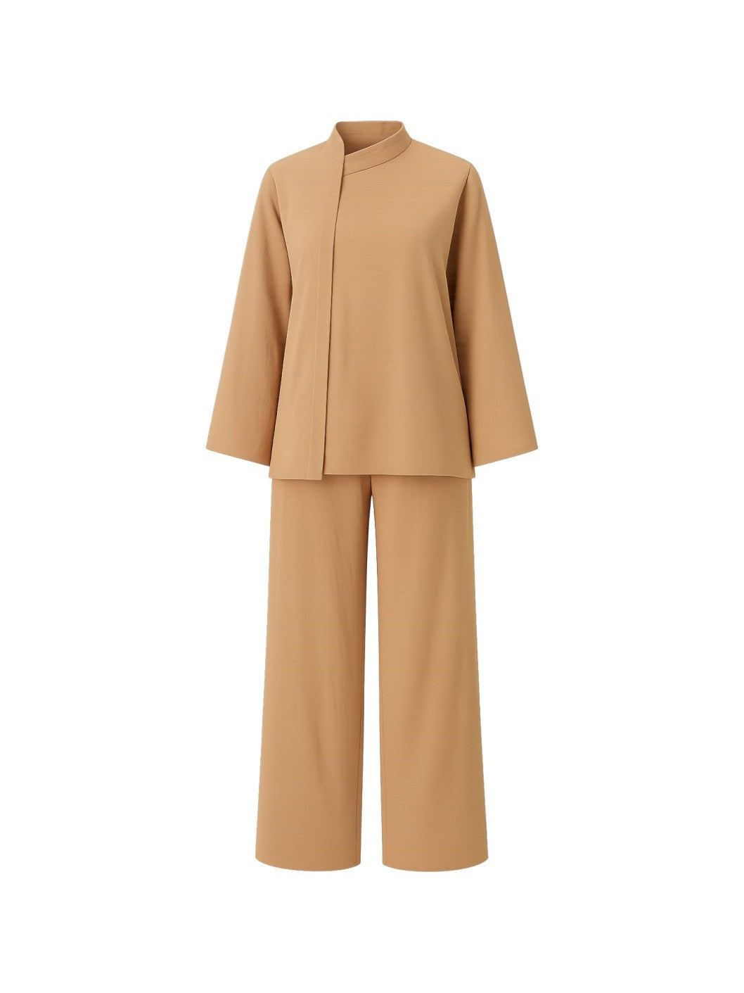 Camel outfit with a jacket and pants on a white background Antler Monza Italy Monza Outlet