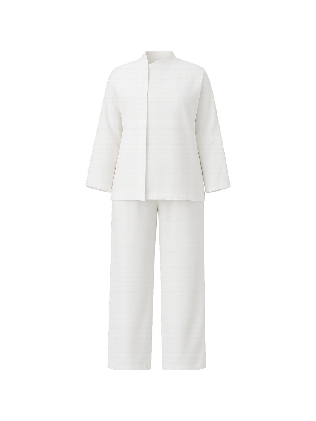 White outfit with a jacket and pants on a white background Antler Monza Italy Monza Outlet