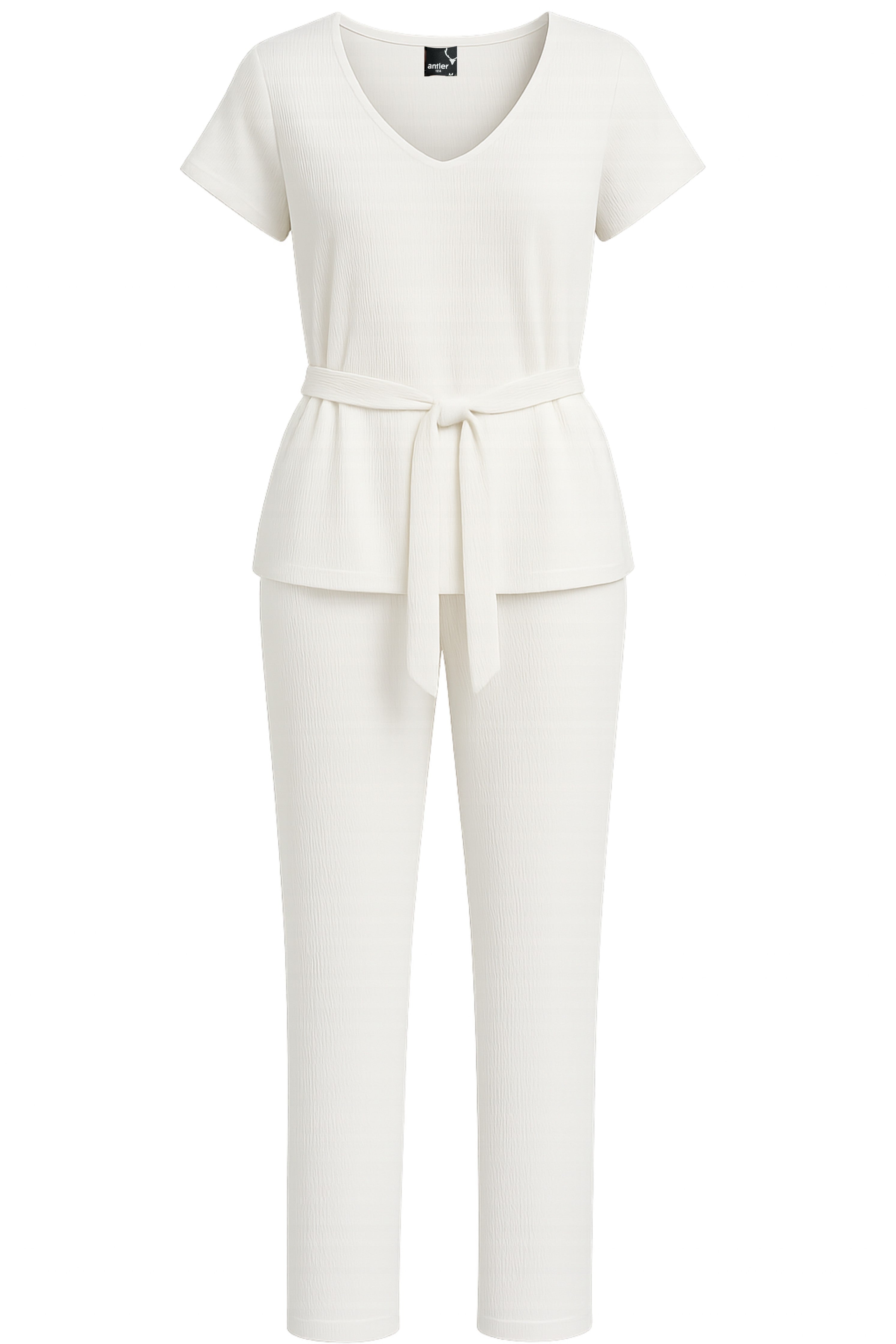 White jumpsuit on a white background. Antler Monza Outlet