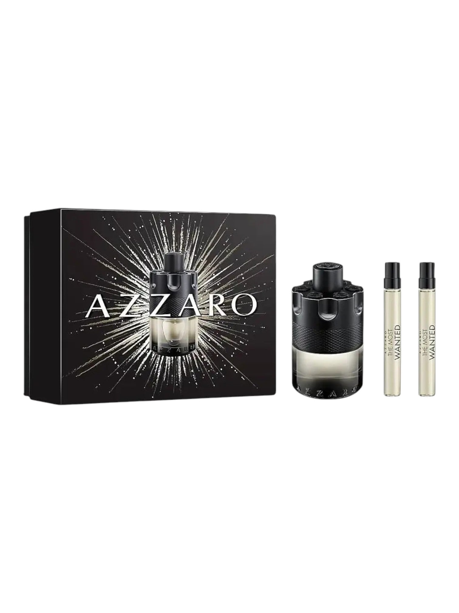 Azzaro perfume set with a black box featuring the brand logo on a white background. Azzaro, Monza Outlet, Monza Fashion, Shein Outlet