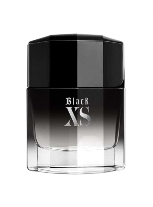 Black XS perfume bottle on a white background Monza Outlet, Monza Fashion, Shein Outlet