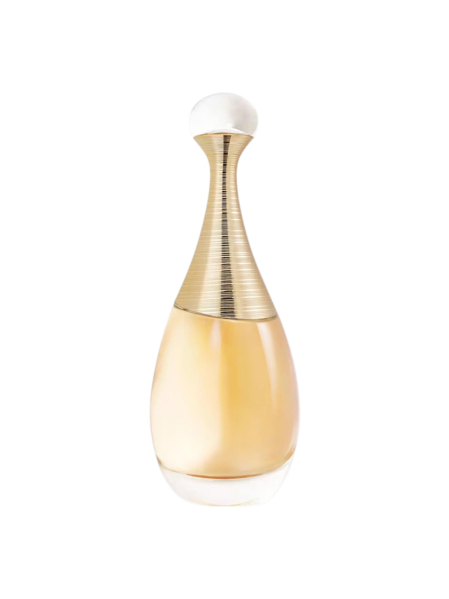Gold and white perfume bottle on a white background. Dior, Monza Outlet, Monza Fashion, Shein Outlet