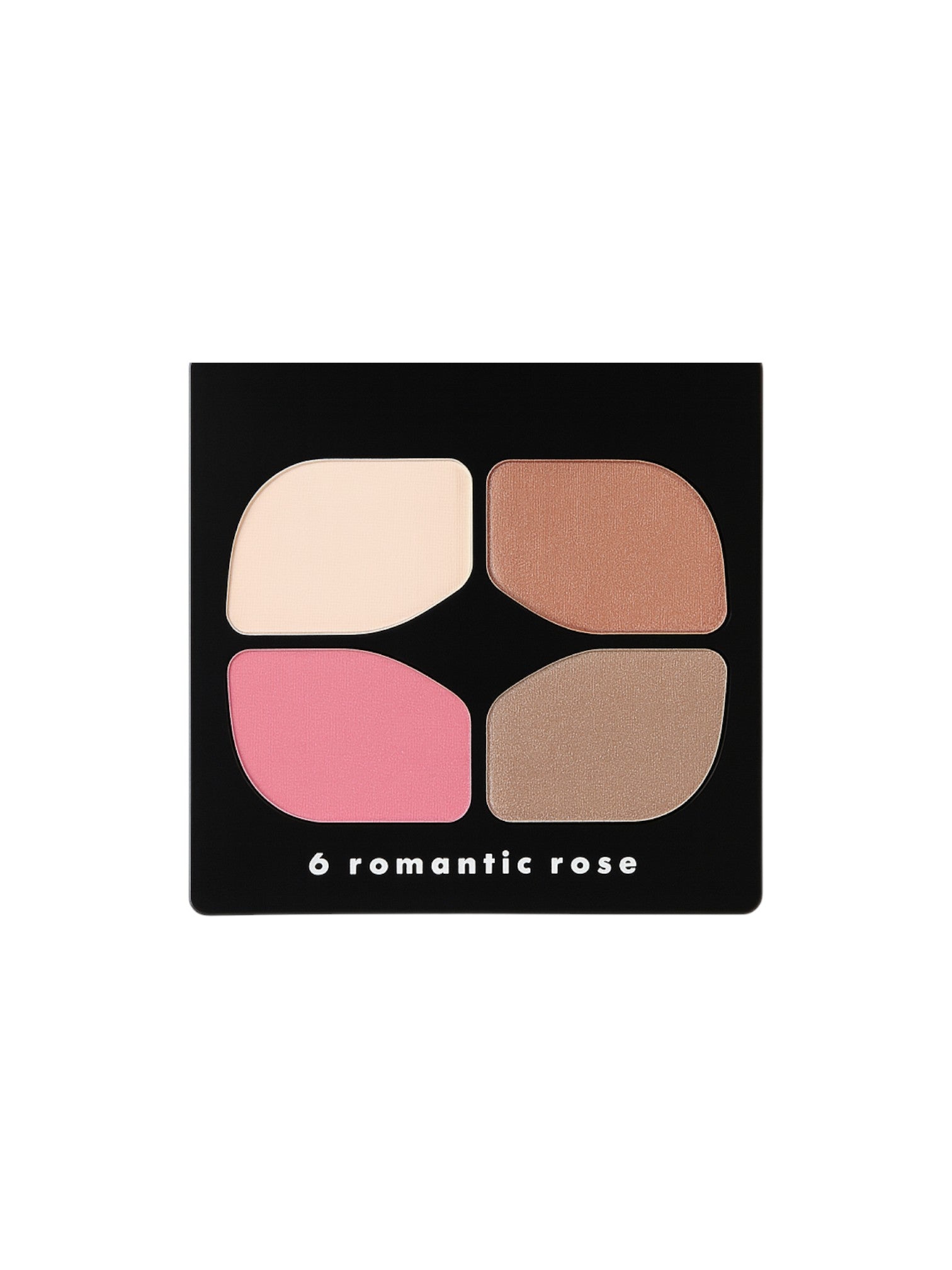 Makeup palette with four colors on a black background, labeled 6 Romantic Rose Dolce Gabbana Monza Outlet