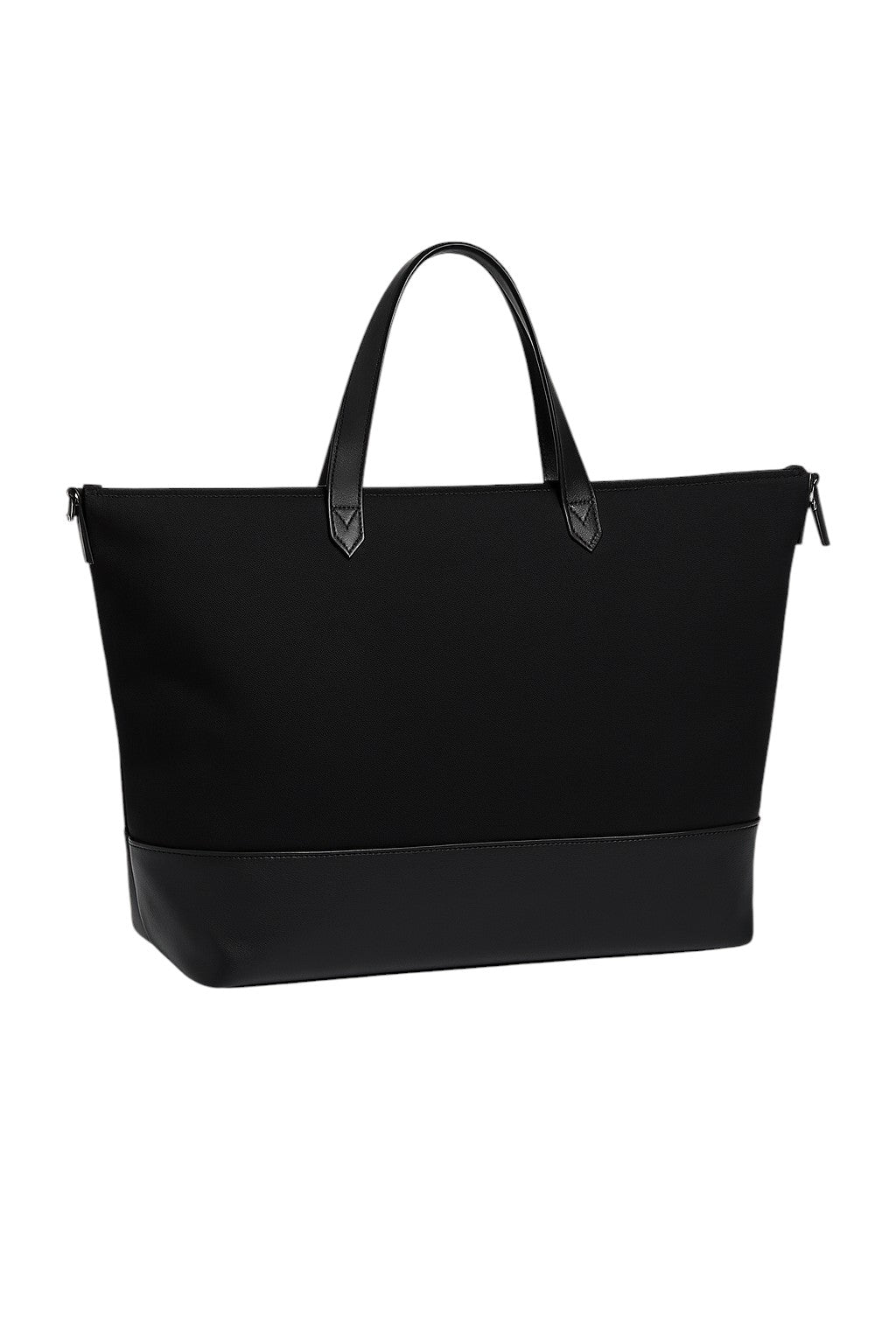 Black tote bag with leather accents on a white background. Dunhill Monza Outlet