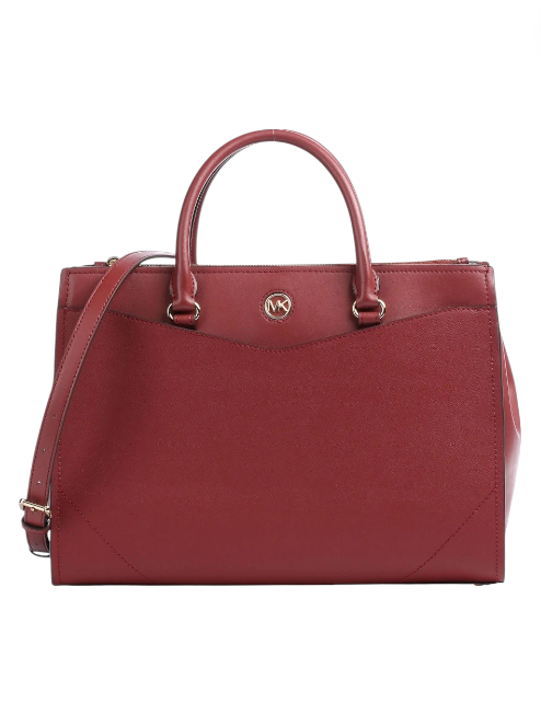 Red handbag with a visible brand logo on a white background Michael Kors Monza Outlet, Monza Fashion, Shein Outlet