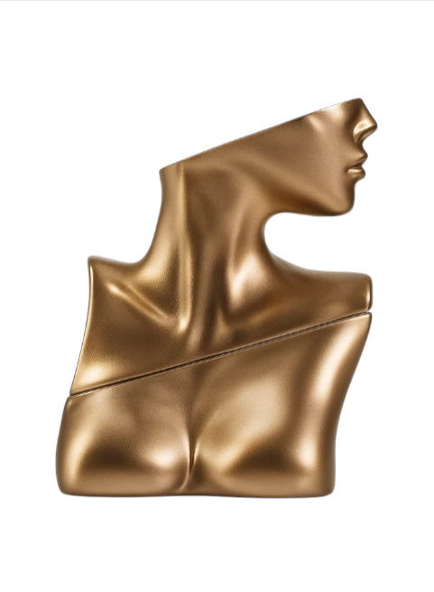 Bronze sculpture of a face on a white background monza outlet, Shein outlet, monza fashion