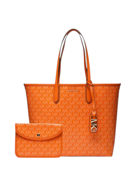 Orange handbag with matching pouch on a white background monza outlet, Shein outlet, monza fashion