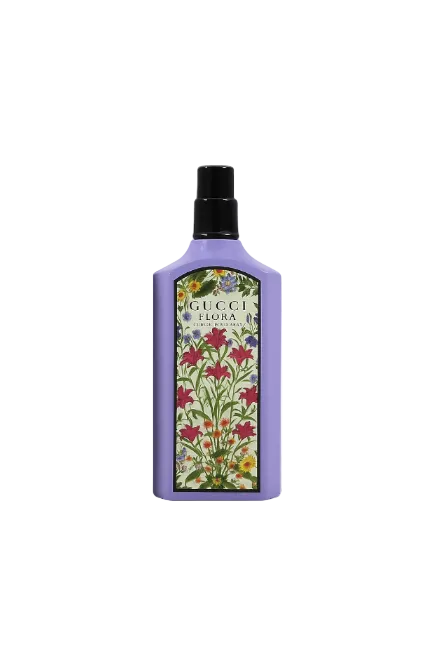 Gucci Flora perfume bottle with floral design on a white background Monza Outlet