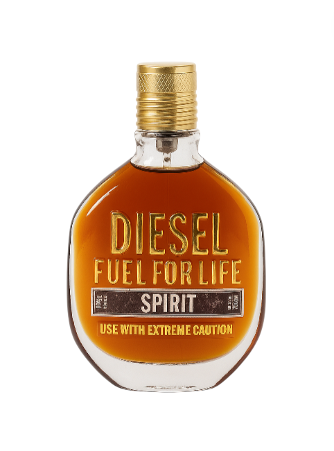 Bottle of Diesel Fuel for Life Spirit on a white background Diesel Monza Outlet
