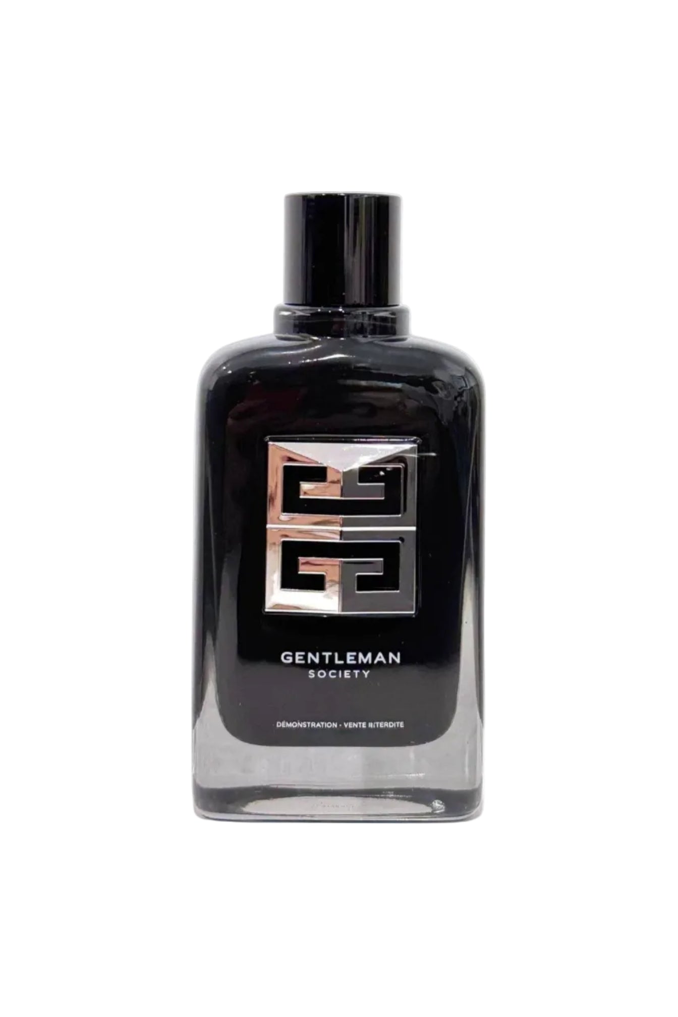 Black perfume bottle with 'Gentleman Society' logo on a white background Monza outlet, monza fashion, shein outlet, shien outlet