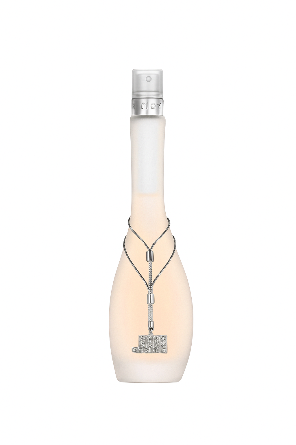 Perfume bottle with a silver cap and decorative elements on a white background Monza outlet, monza fashion, shein outlet, shien outlet