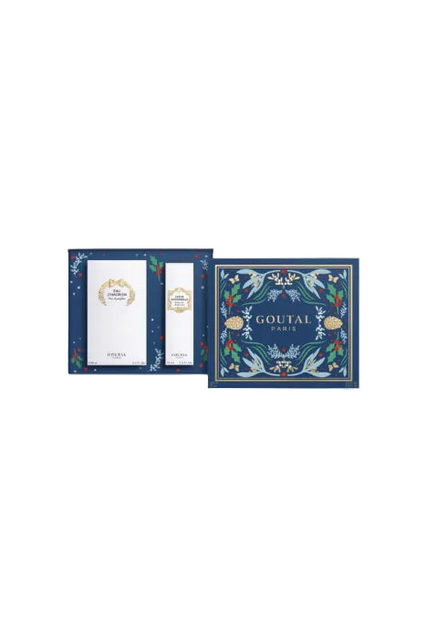 Goutal Paris perfume packaging with floral design on a white background. Monza Outlet