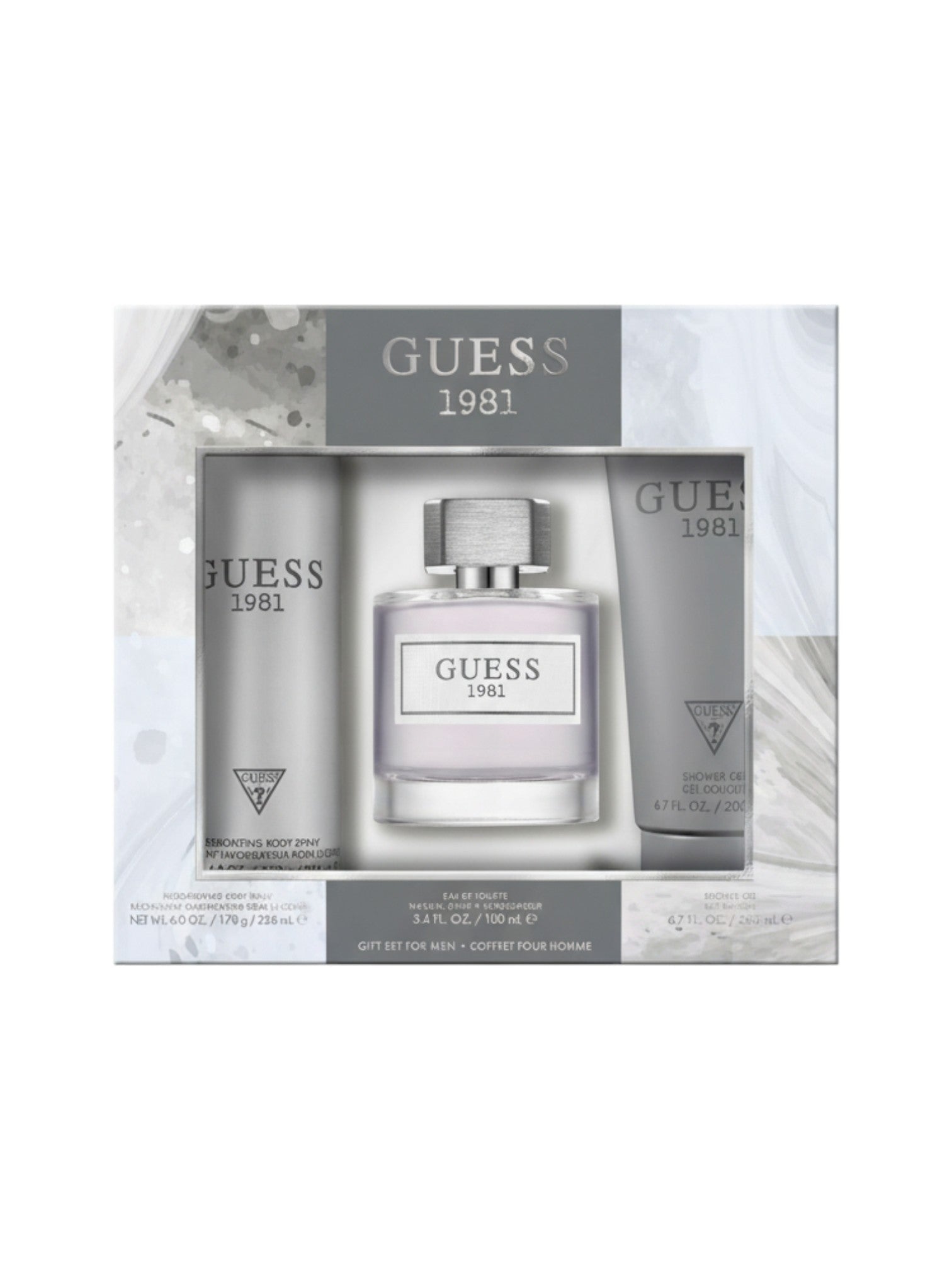 Guess 1981 perfume set in packaging on a white background. Guess, Monza Outlet, Monza Fashion, Shein Outlet