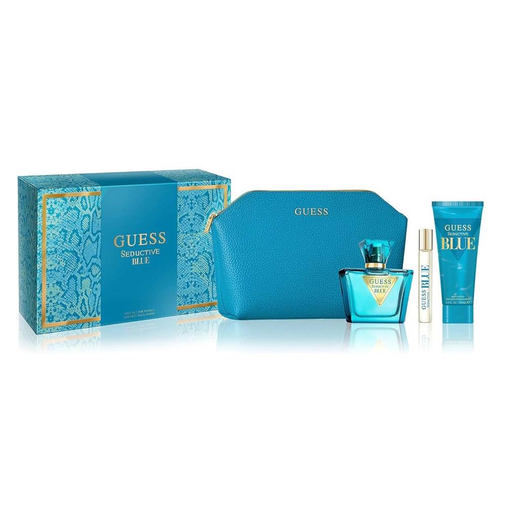 Guess Seductive Blue perfume set on a white background Guess Monza Outlet