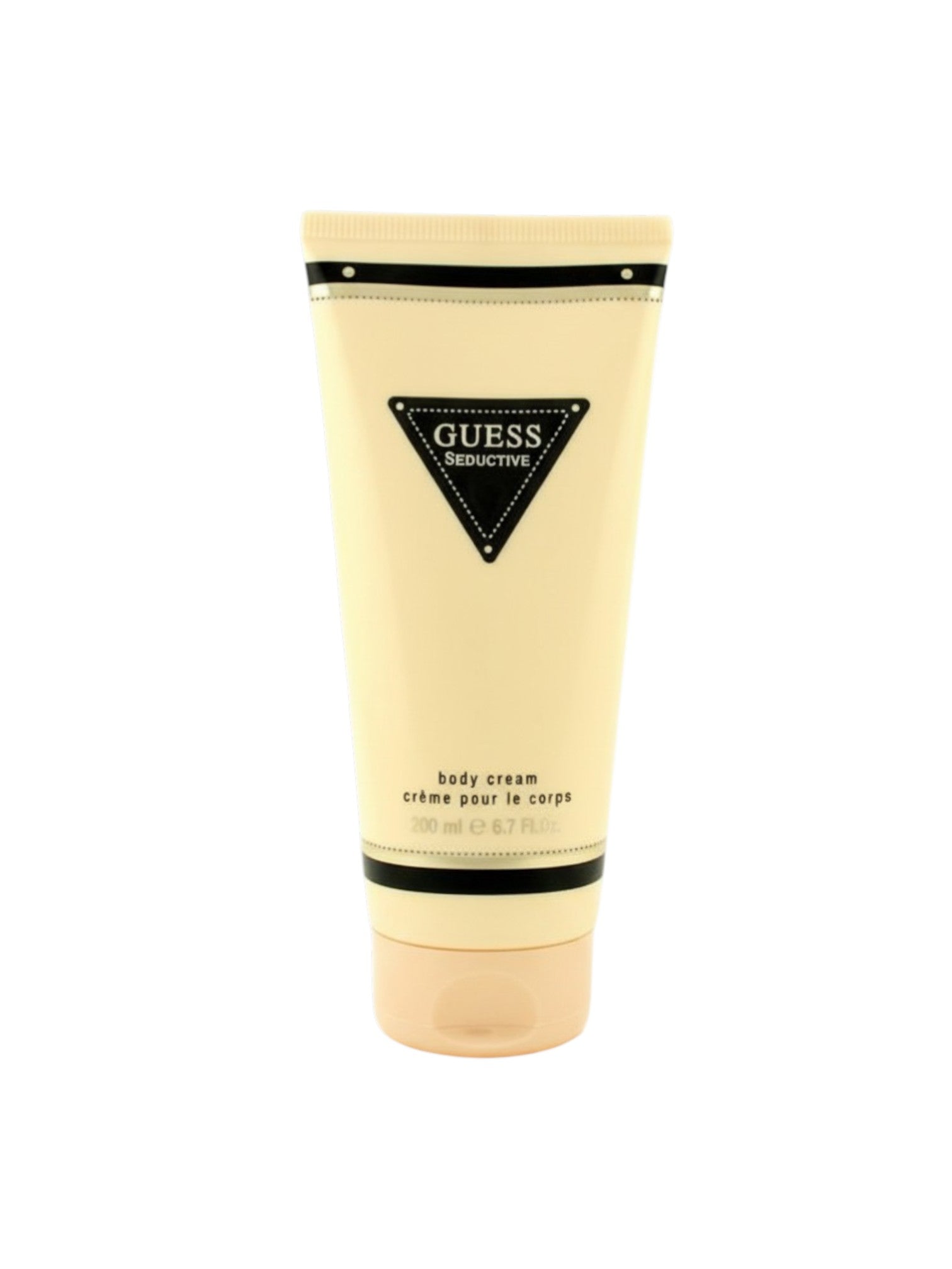 Guess body cream tube on a white background. Guess, Monza Outlet, Monza Fashion, Shein Outlet