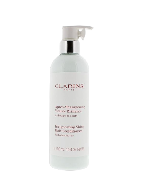 Clarins hair conditioner bottle on a white background monza outlet, Shein outlet, monza fashion