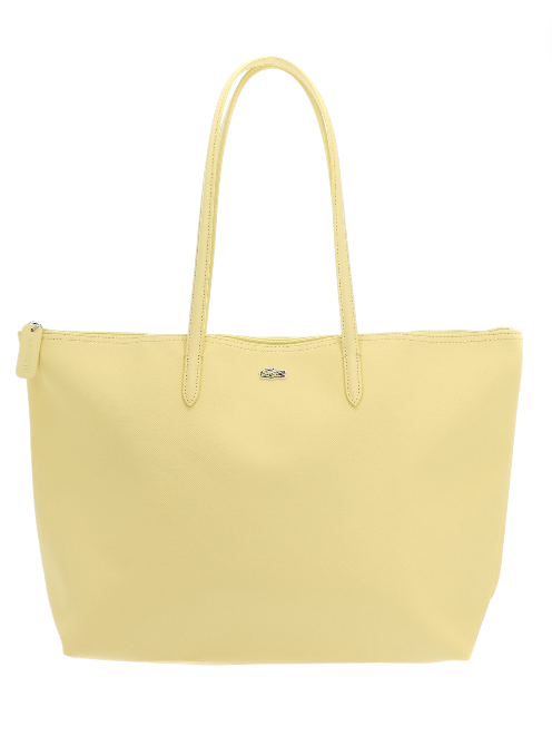 Yellow tote bag on a white background Lacoste Monza Outlet, Monza Fashion, Shein Outlet