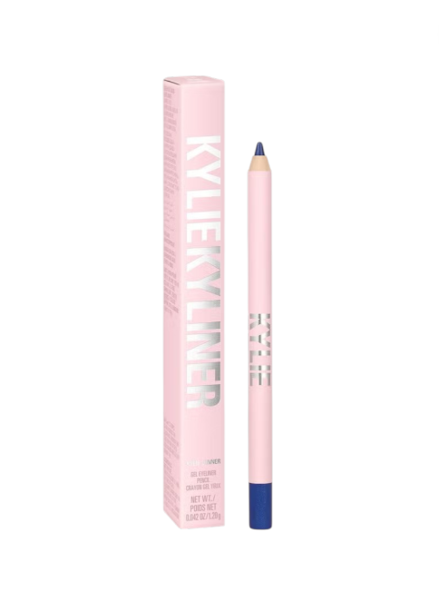Pink lip liner with blue tip and matching packaging on a white background Kylie Monza Outlet, Monza Fashion, Shein Outlet