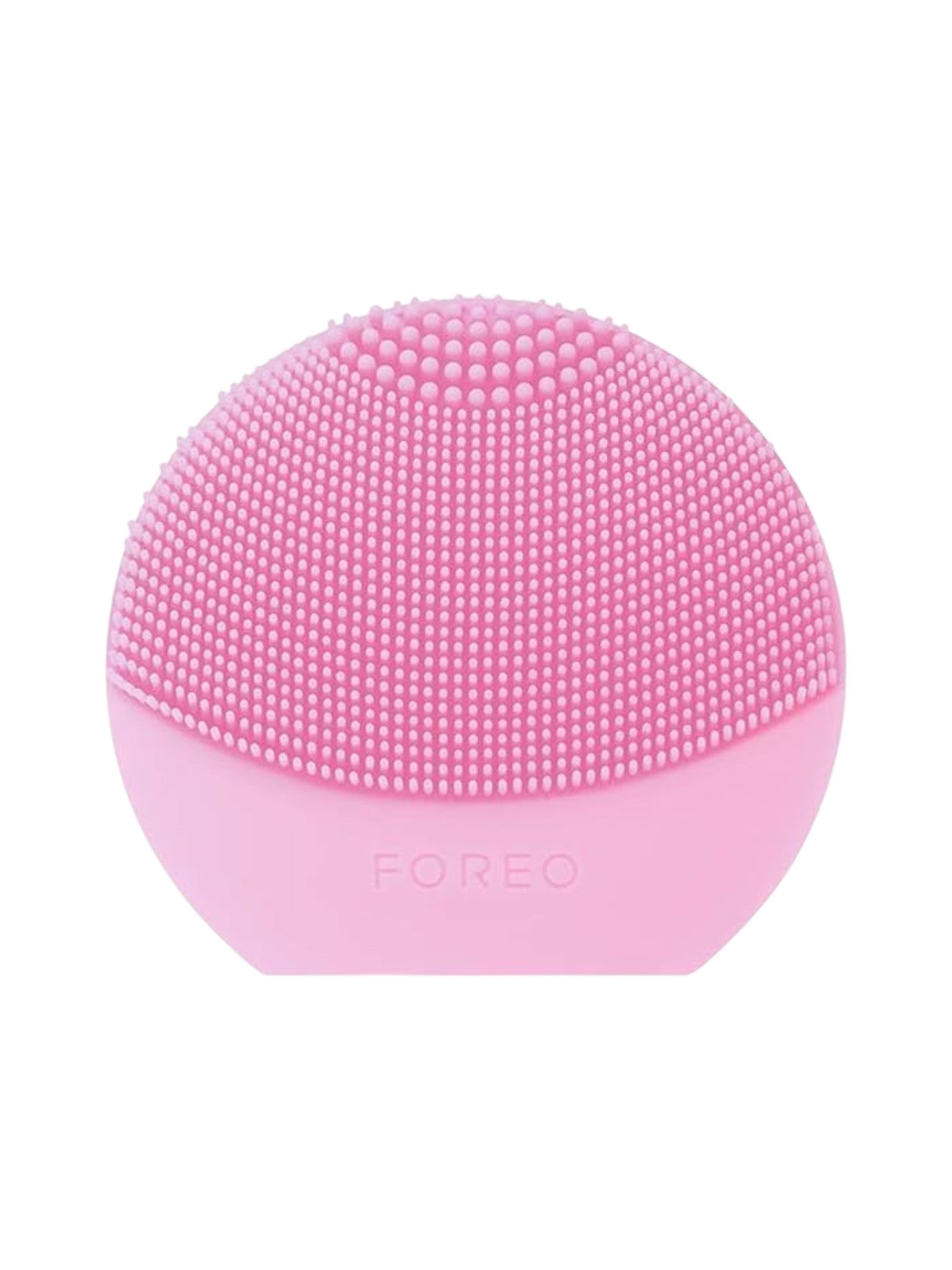 Pink silicone facial cleansing brush with FOREO branding on a white background Monza Outlet