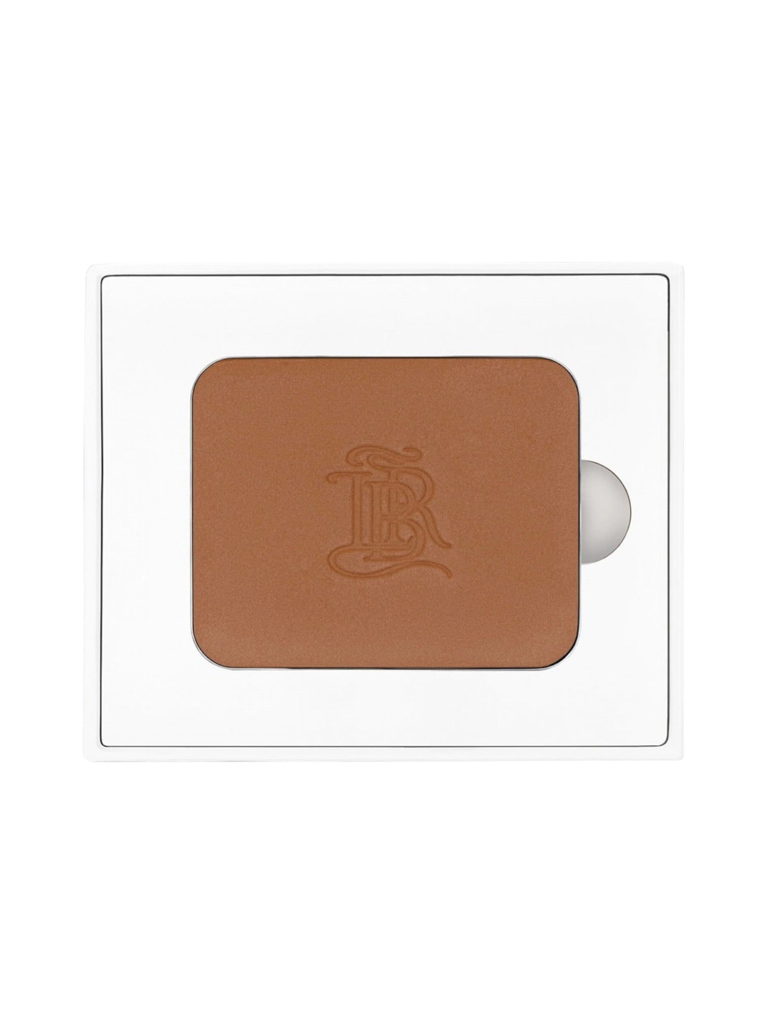 Brown square product with a logo on a white background