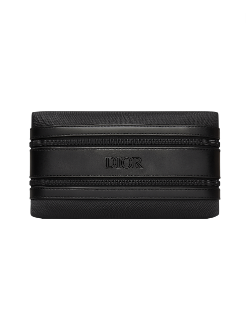 Black Dior makeup case on a white background. Dior Monza Outlet