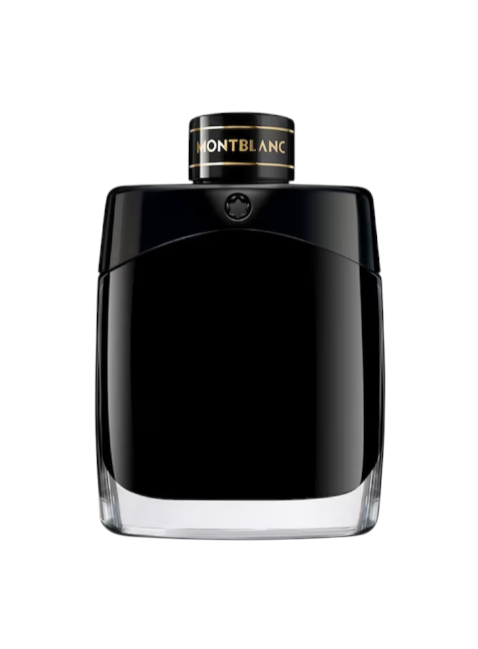 Black Montblanc perfume bottle on a white background Monza Outlet
