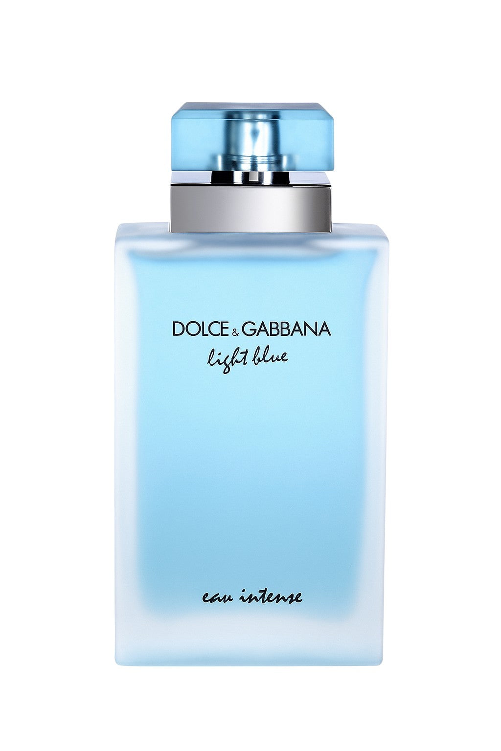 Dolce & Gabbana Light Blue Eau Intense perfume bottle on a white background Dolce Gabbana Monza Outlet