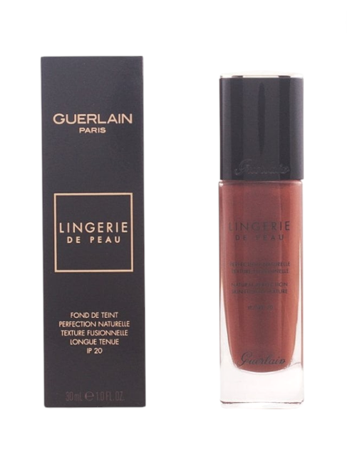 Guerlain Lingerie de Peau foundation bottle and packaging on a white background. Monza Outlet