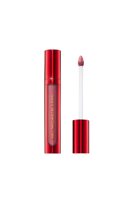 Lip gloss with red casing and visible brand name on a white background. Pat McGrath Labs Monza Outlet