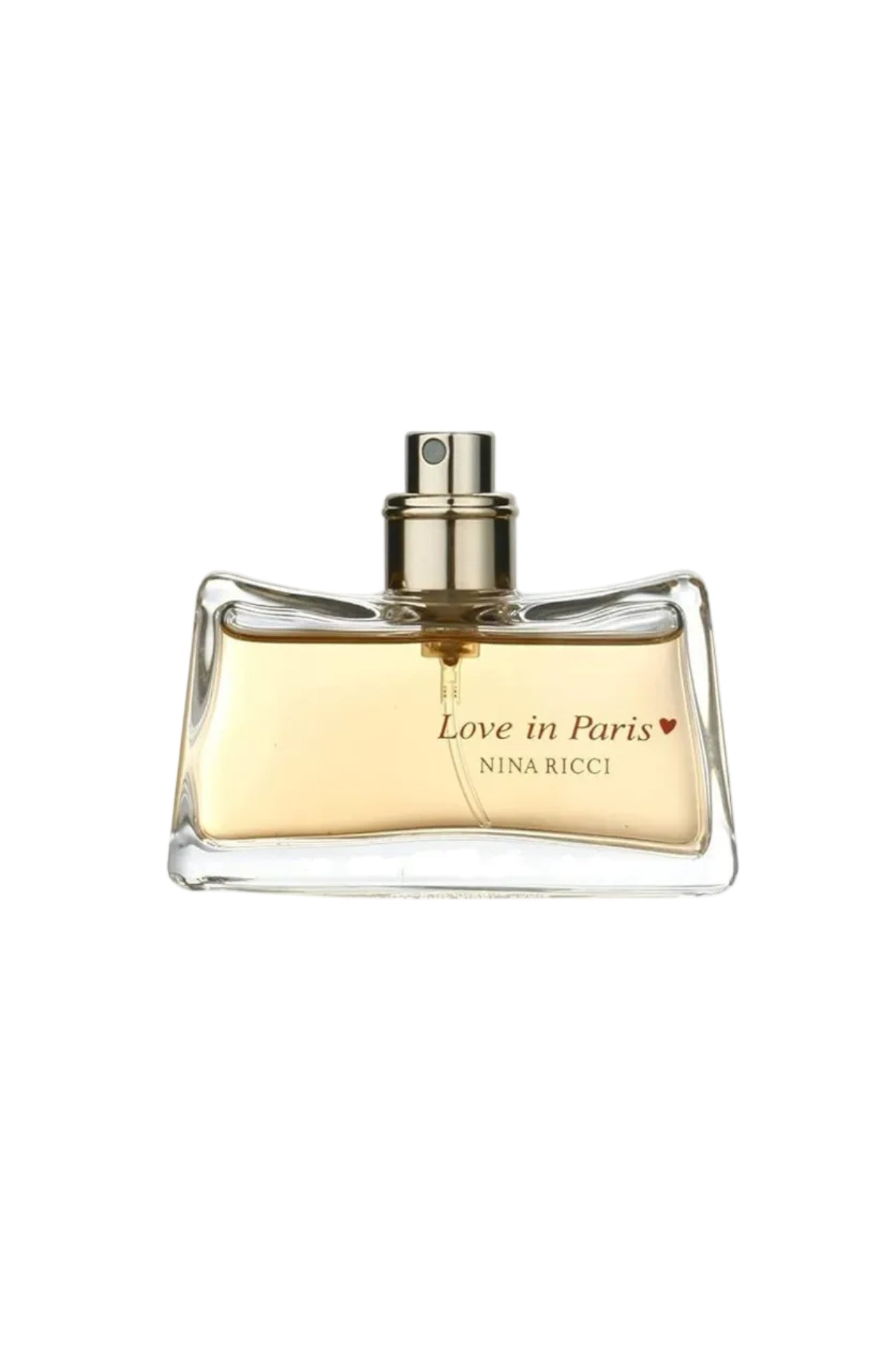 Nina Ricci Love in Paris perfume bottle on a white background Monza Outlet
