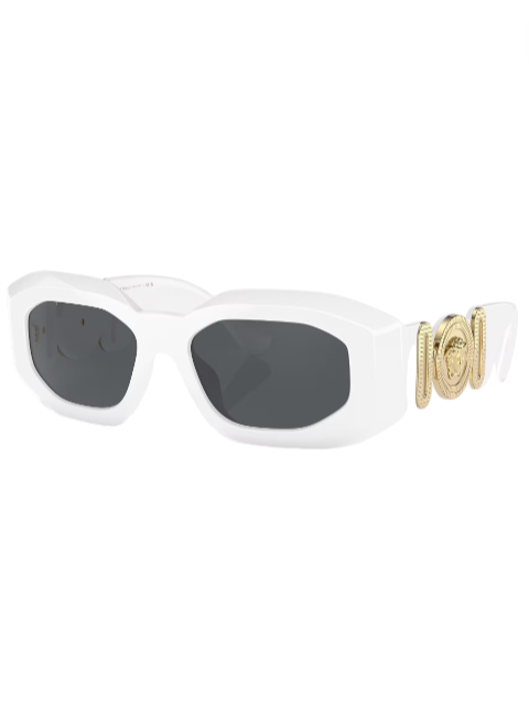 White sunglasses with gold accents on a white background Monza Outlet, Monza Fashion, Shein Outlet