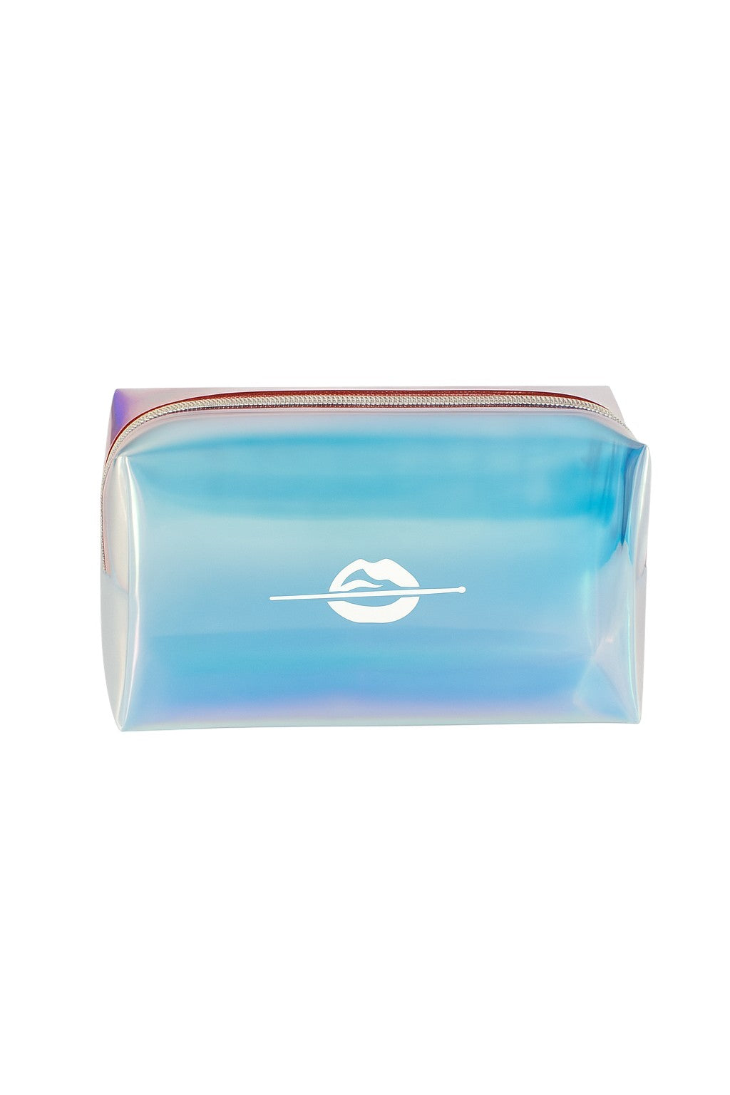 Clear pouch with blue gradient and visible brand logo on a white background Make Up For Ever Monza Outlet