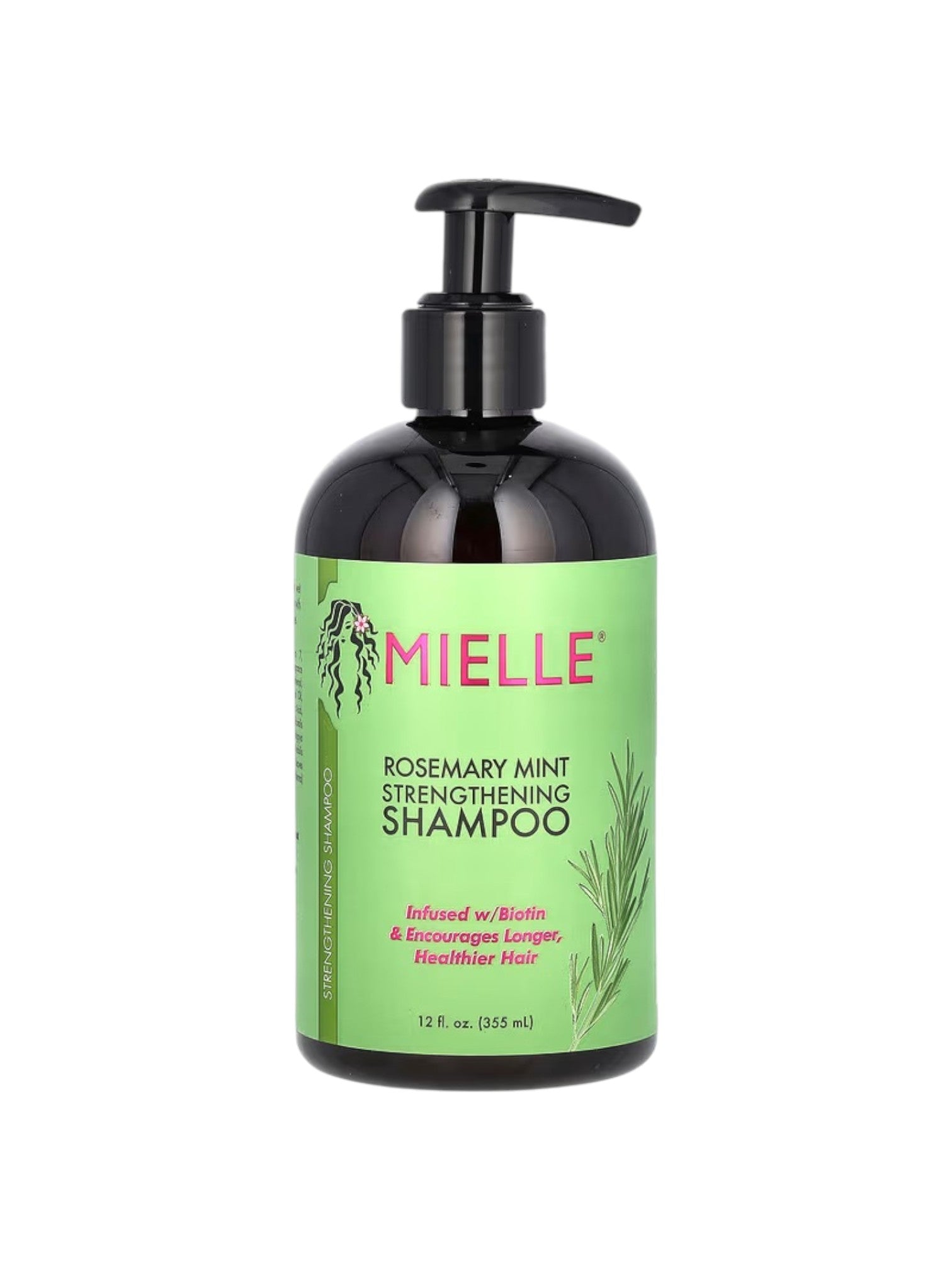Mielie Rosemary Mint Strengthening Shampoo bottle on a white background. Mielle, Monza Outlet, Monza Fashion, Shein Outlet