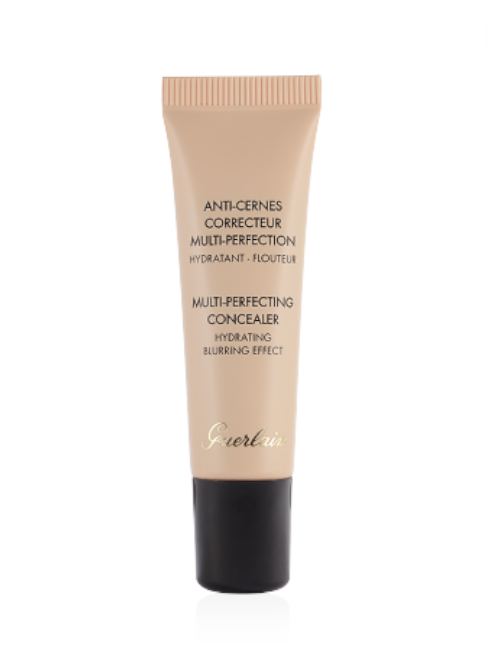 Tube of Guerlain multi-perfecting concealer on a white background. Guerlain Monza Outlet