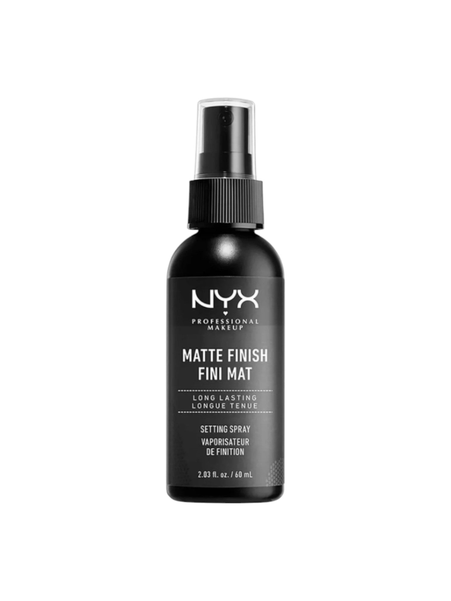 NYX Matte Finish setting spray bottle on a white background monza outlet, Shein outlet, monza fashion