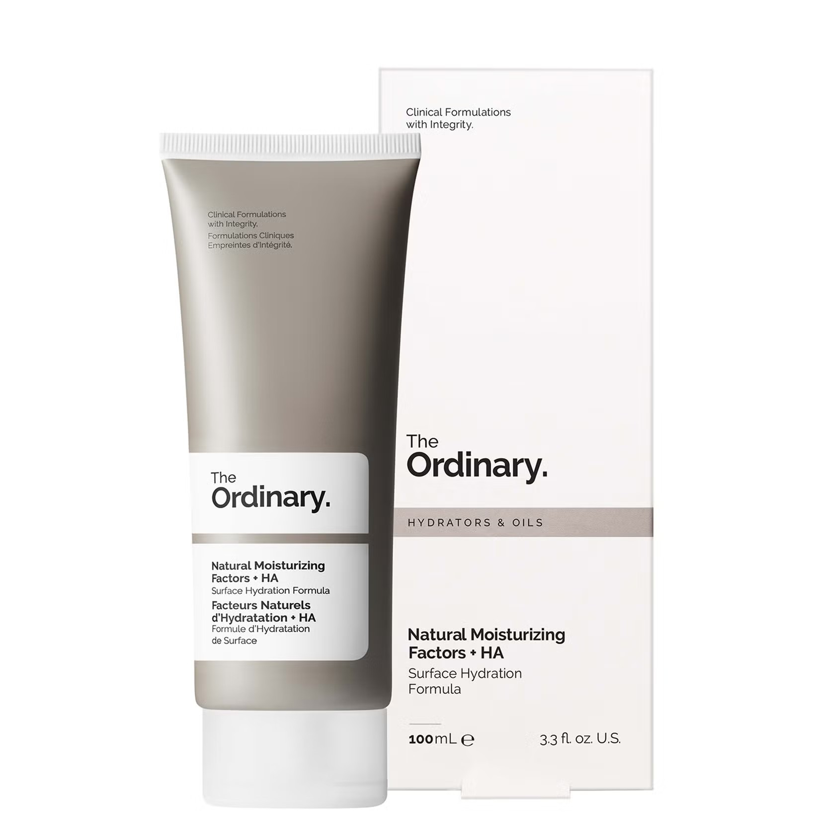The Ordinary Natural Moisturizing Factors + HA skincare product with packaging on a white background Monza Outlet