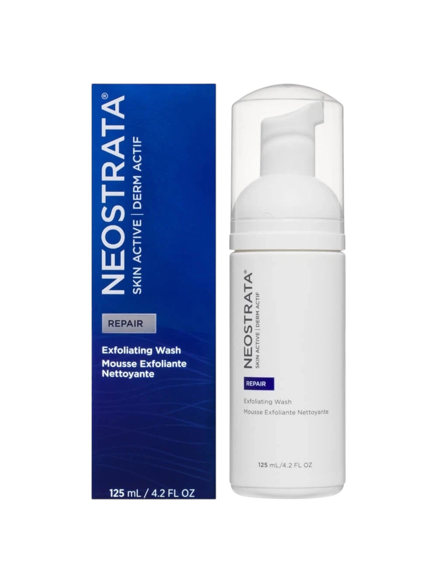 NeoStrata exfoliating wash bottle and packaging on a white background. Neostrata, Monza Outlet, Monza Fashion, Shein Outlet