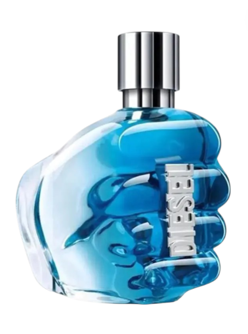 Blue perfume bottle with silver cap on a white background Monza Outlet, Monza Fashion, Shein Outlet