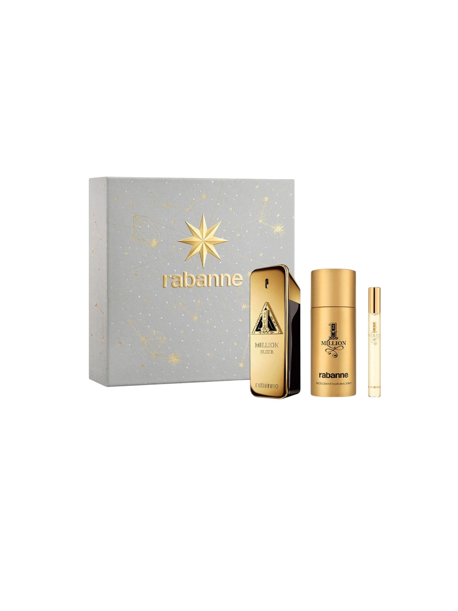 Paco Rabanne 1 Million Elixir Men's Gift Set- 100 ml - 150 ml - 10 ml