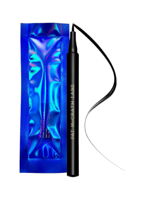 Blue packaging with a black pen-like device on a white background. Pat McGrath Labs Monza Outlet