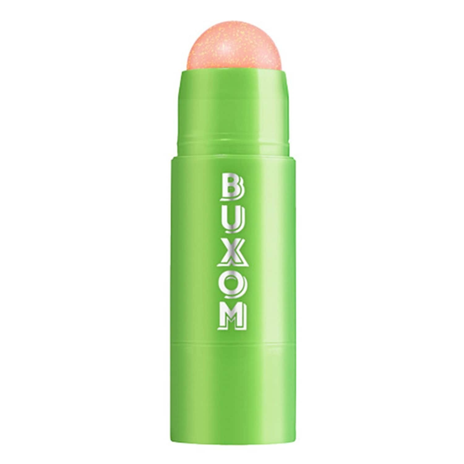 Green makeup stick with pink top on a white background Monza fashion outlet, monza outlet, shein outlet, shien outlet cosmetics, makeup, perfume