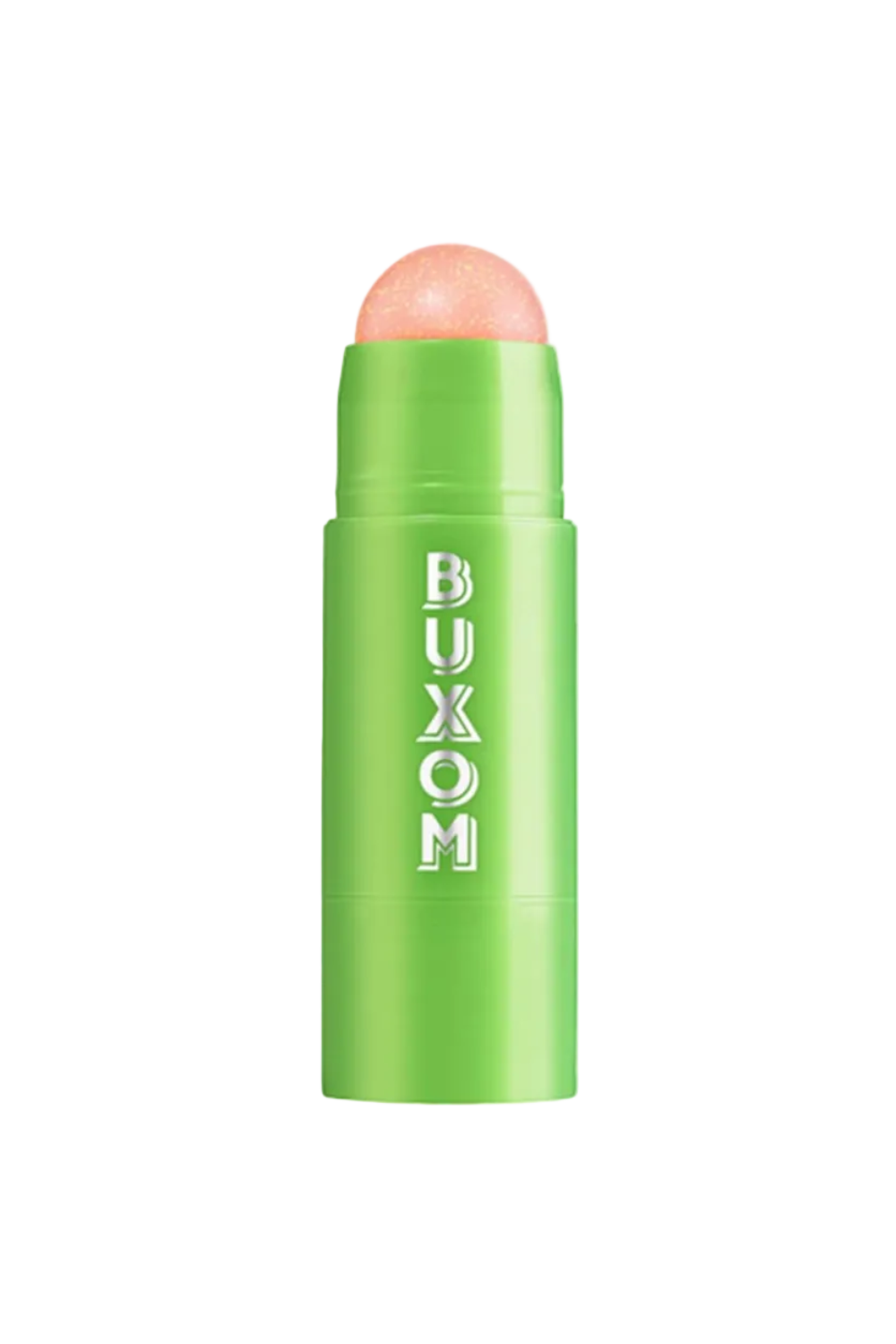 Green makeup stick with pink top on a white background Monza fashion outlet, monza outlet, shein outlet, shien outlet cosmetics, makeup, perfume