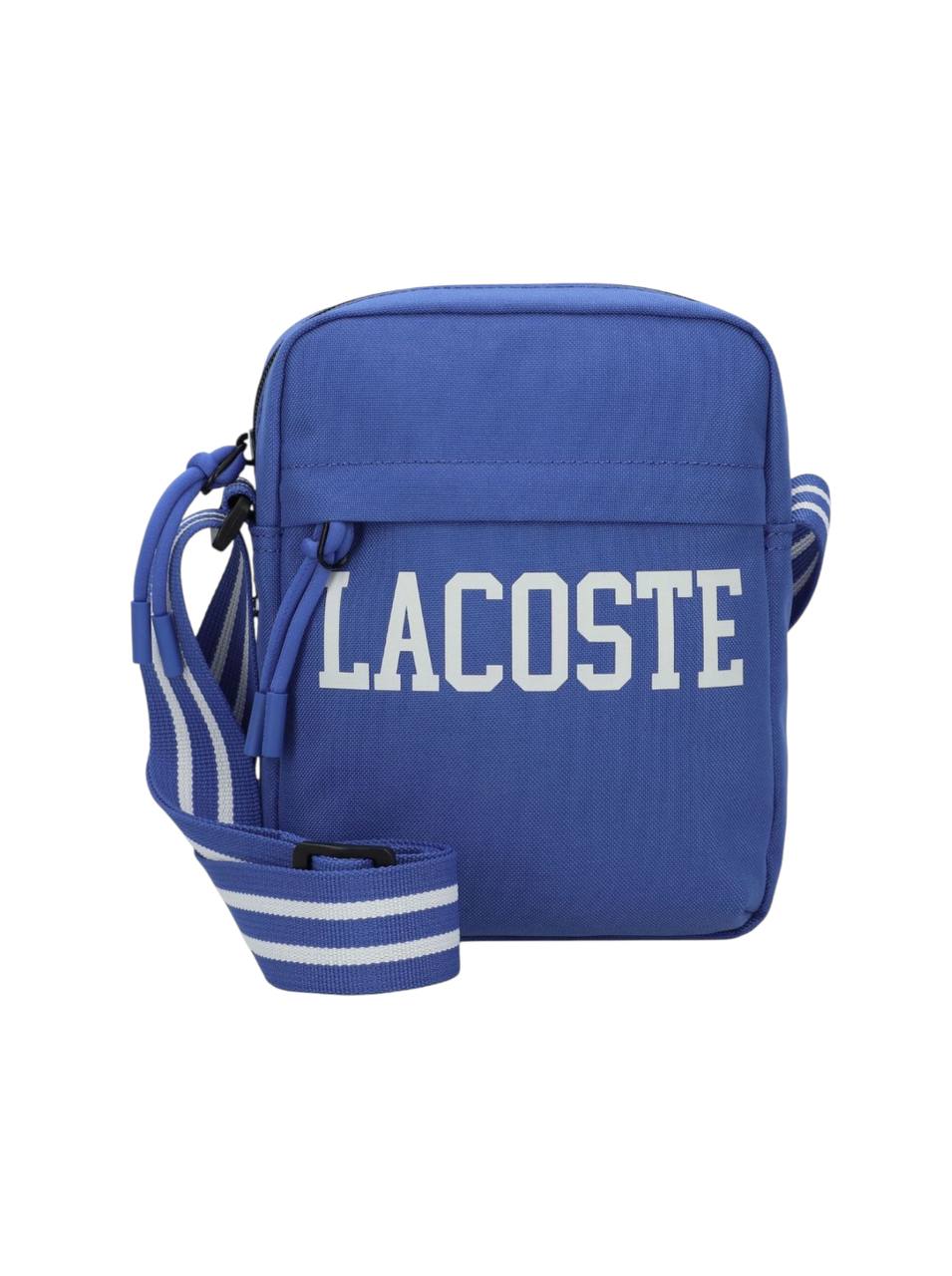 Blue Lacoste bag with a strap on a white background Lacoste Monza Outlet