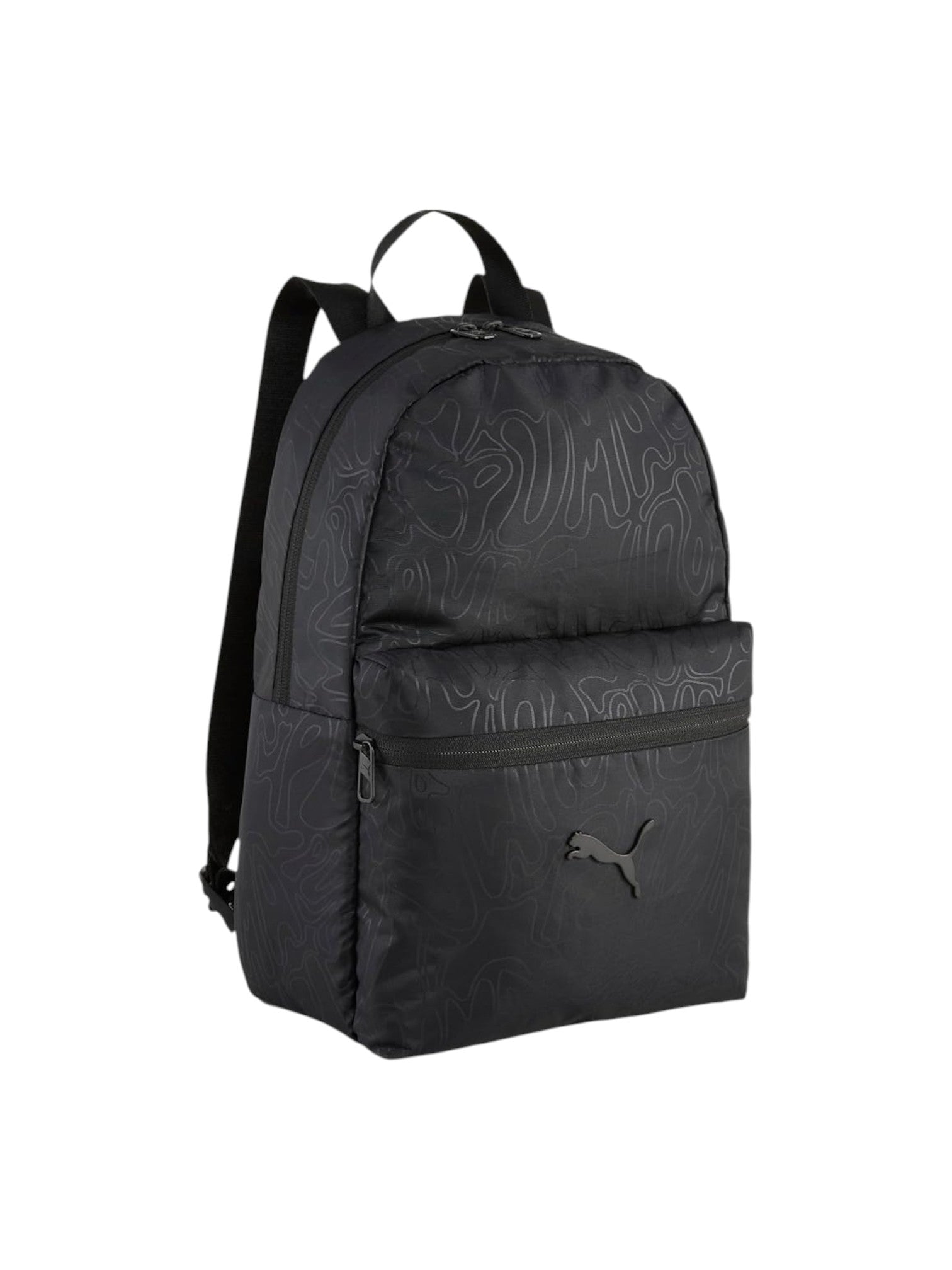 Black backpack with Puma logo on a white background. Puma, Monza Outlet, Monza Fashion, Shein Outlet