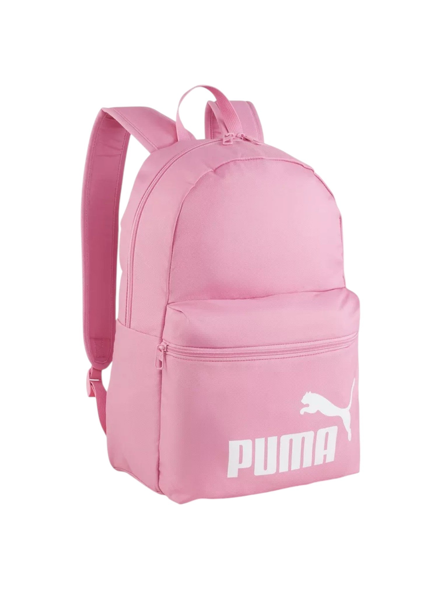 Pink backpack with Puma logo on a white background. Puma, Monza Outlet, Monza Fashion, Shein Outlet