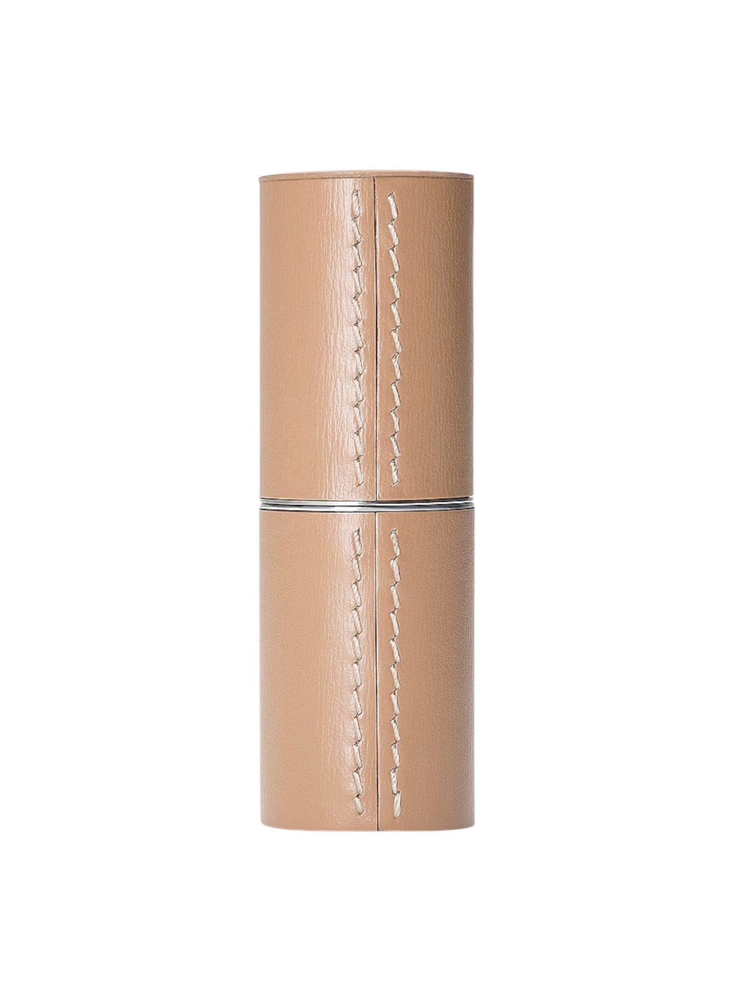 Two beige cylindrical containers with white stitching on a white background Monza outlet, monza fashion, shein outlet, shien outlet