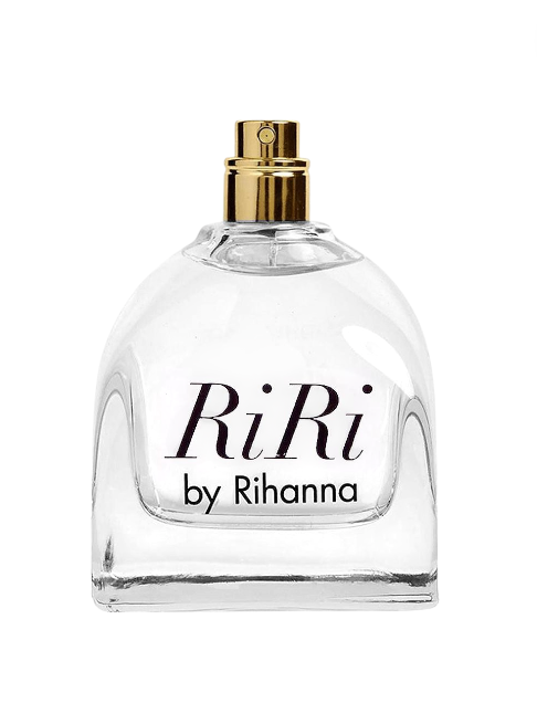 Perfume bottle labeled RiRi by Rihanna on a white background Monza Outlet